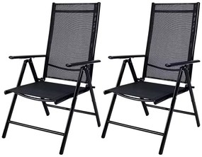 Casaria® 2 darabos alumínium fotel szett - antracit