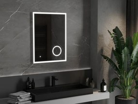 Mexen Kala világított fürdőszobai tükör kozmetikai tükörrel 60 x 80 cm, LED 6000K, páramentesítő