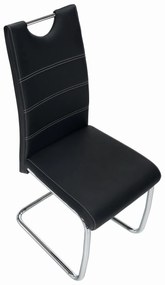 Étkezőszék Abalia New (fekete + króm). 808094