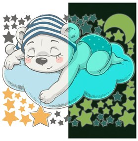 Gyerek falmatrica 35x30 cm Dreamy Bear – Ambiance