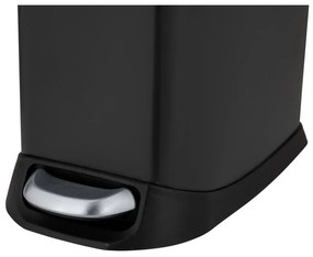 Matt fekete acél pedálos szemetes 12 l Design – Wenko