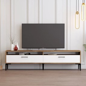 TV asztal/szekrény Irma 2 (dió + fehér). Akció -10%. 1088900