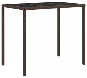 vidaXL 4 részes barna polyrattan kerti ülőgarnitúra párnákkal