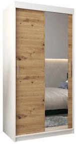 Ruhásszekrény 100 cm Toki 2 (matt fekete + artisan tölgy). 1064959