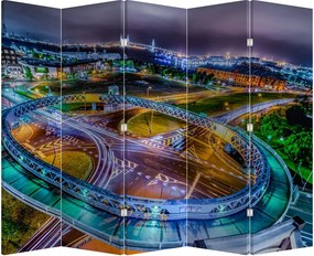 Paraván - éjszakai panoráma (210x170 cm)