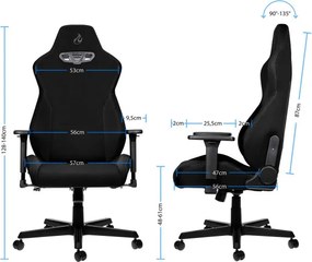 Nitro Concepts S300 Stealth black gamer szék - fekete