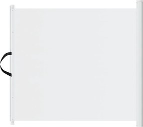 vidaXL fehér behúzható kisállatkapu 117,5 x 125 cm