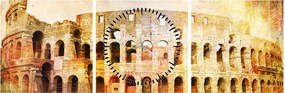 Kép - Digitális festészet, Colosseum, Róma, Olaszország (órával) (90x30 cm)