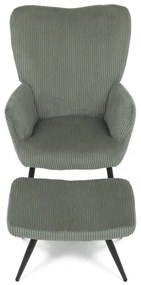 Zöld Corduroy Relax Fotel. AK-L7285 GRN6