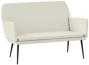 vidaXL krémszínű bársonypad 108x79x79 cm