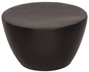 Fekete kalapált alumínium dohányzóasztal Ø 50 x 30 cm