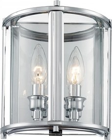 Cosmolight modern fali lámpa new york króm átlátszó cosw02899ch