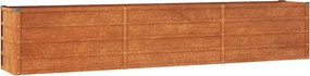 vidaXL rozsda színű corten acél kerti magaságyás 240 x 40 x 45 cm