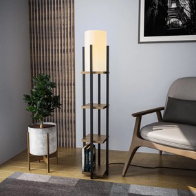 Shelf Lamp - 8115 Enteriőr dizájn Állólámpa Fekete Arany 25x20x130 cm