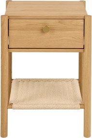 Világos natúr színű éjjeliszekrény tölgyfa dekorral Monfort – Actona