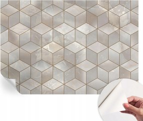 Öntapadós tapéta Fali furnér 3D geometrikus mozaik 152x104 cm