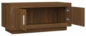 barna tölgyszínű szerelt fa dohányzóasztal 102 x 50 x 45 cm
