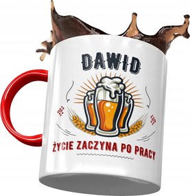 Piros Bögre Dávid Férj Kollégának Ajándék Nyomtatott Fotóval