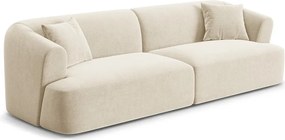 Bézs bársony kanapé 255 cm Campi – Cosmopolitan Design