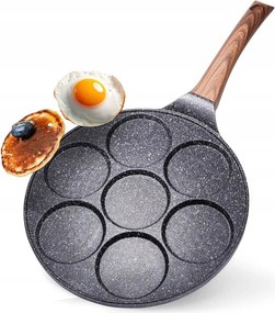 Tojás- és palacsintasütő serpenyő Vilde Black&Wood 26 cm Gránit