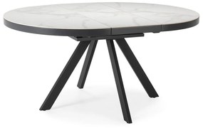 Kerek bővíthető étkezőasztal kerámia asztallappal, hosszabbító asztallappal ø 120 cm Bela – Marckeric