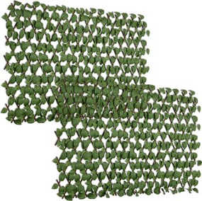 Outsunny 2 db-os Mesterséges Élőfal Szett - Kiterjeszthető - Természetes Növényi Képernyő - Realisztikus Lomb, Beltéri-Kültéri, 2 x 1 m | Aosom