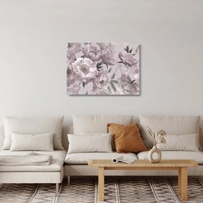 Kép - Vintage bazsarózsa virágok (üvegen) (70x50 cm)
