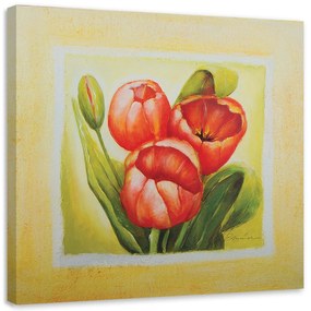 Gario Vászonkép Három piros tulipán Méret: 30 x 30 cm