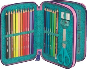 Tolltartó, töltött, 2 emeletes, cipzáras, MAPED, unikornis (IMA967402)