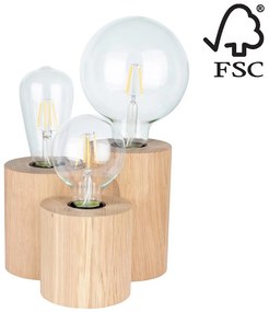 Spot-Light 2266374 - Asztali lámpa VINCENT 3xE27/15W/230V tölgy