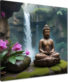 Vászonkép 70x70 Meditáló Buddha