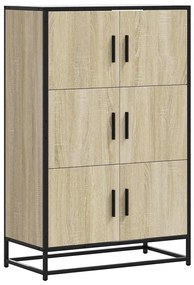 Highboard sonoma tölgy 68x35x106,5 cm gépelt fa és fém