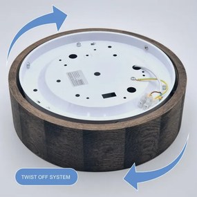 Brilagi - LED mennyezeti lámpa CARVALHO 1xE27/60W/230V tölgy-dió, átm. 27 cm