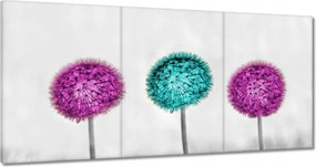 Vászonkép 180x90 Lila pitypangok