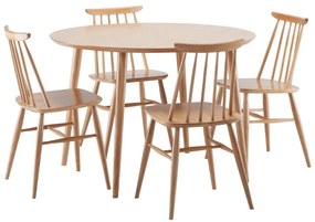 Cloyd étkezőasztal tölgyfa dekorral, ø 100 cm - Woodman