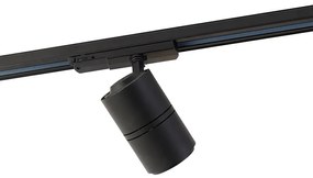 Modern, fényerőszabályozható, 3 fázisú sínlámpa fekete, LED-del 3000K - Ruler 38