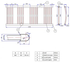 Fehér 750x1200mm törölközőszárítós fürdőszobai radiátor Welland Lux | Készletről | Gyors kiszállítással
