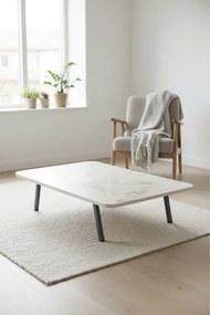 Étkezőasztal, fehér márvány, 90 cm – RMS2Y01