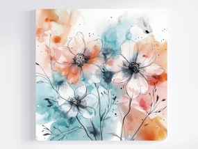 Vászonkép Canvas Grafika Rajz Természet Virágok Tavasz Nyár 40x40