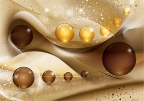 Fotótapéta Arany gömbök Vinyl absztrakt 368x254 +ragasztó