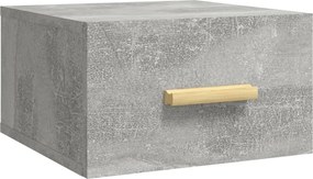 vidaXL 2 db betonszürke falra szerelhető éjjeliszekrény 35x35x20 cm