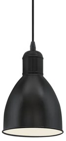 Eglo 55243 - PRIDDY kábeles függőlámpa 1xE27/60W/230V fekete