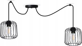 Mennyezeti függőlámpa csillár Pók Gyűrű Loft led fekete mennyezeti lámpa