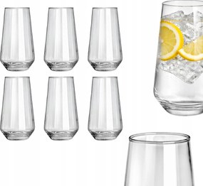 Magas Pohár 6 db-os Nagy Szett 450 ml-es gyümölcslé italokhoz üveg