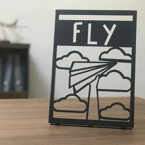 Fly fém fali dekoráció, 20×30 cm
