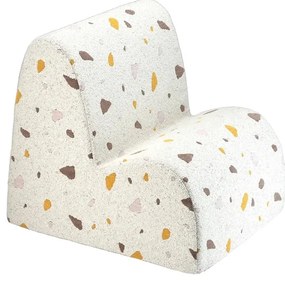Fehér buklé-zsenília gyerek fotel Terrazzo Cloud – Wigiwama
