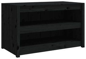 fekete tömör fenyőfa kültéri konyhaszekrény 106x55x64 cm