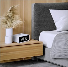 Solight CA07W - Digitális óra Qi vezeték nélküli töltővel 230V/CR2032 fehér