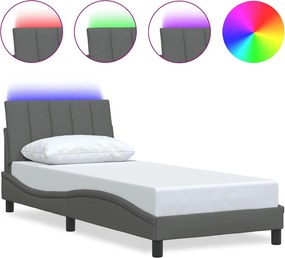 vidaXL sötétszürke szövet ágykeret matrac nélkül Hanko 90x190 cm
