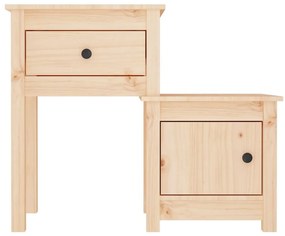 Tömör fenyőfa éjjeliszekrény 79,5 x 38 x 65,5 cm